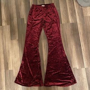 Altar’d State Crushed Velvet Bell Bottoms